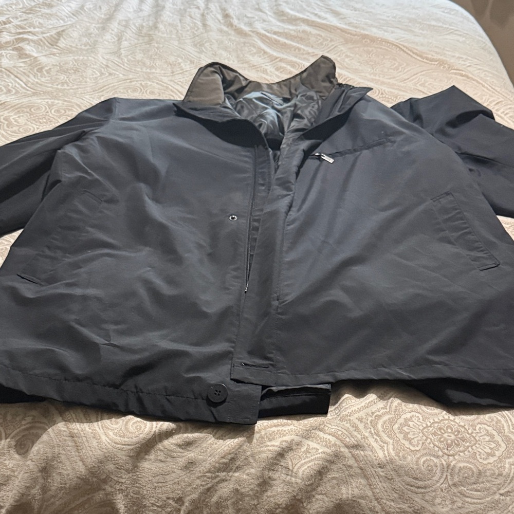 Perry Ellis Men's Dark Gray Raincoat